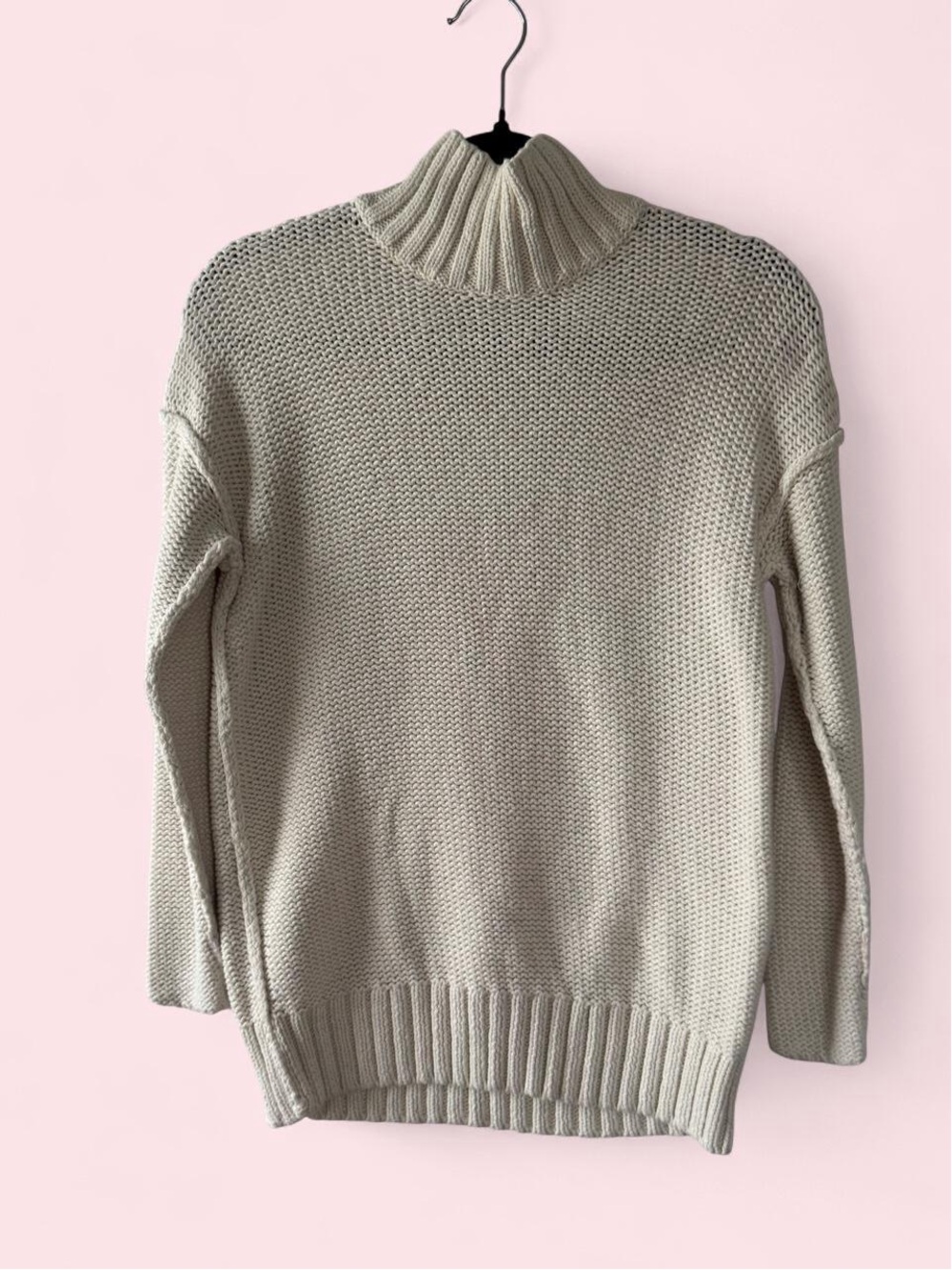 Ralph Lauren Cream Turtleneck Chunky Knit Sweater